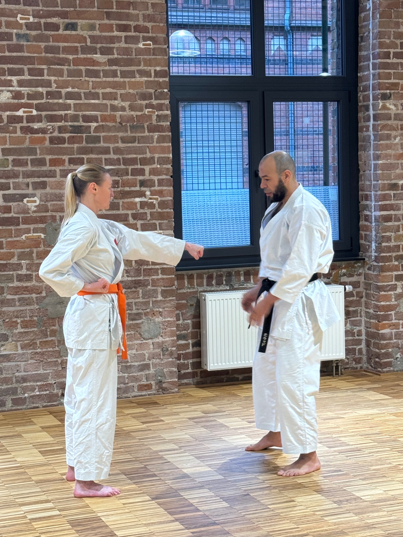 Partnertraining – Tsuki an der Backsteinwand
