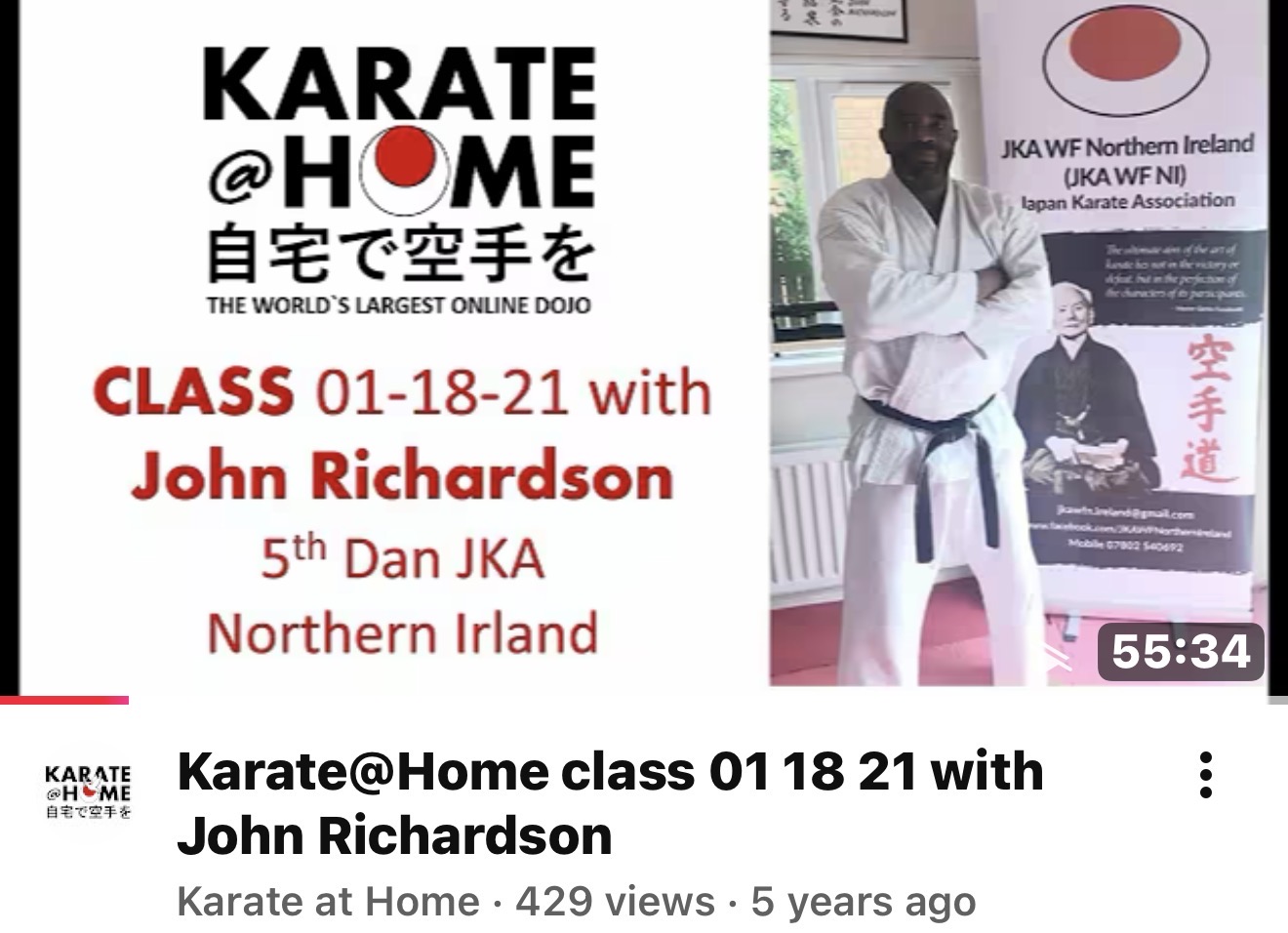 KARATE@HOME Class 01-18-21 mit John Richardson