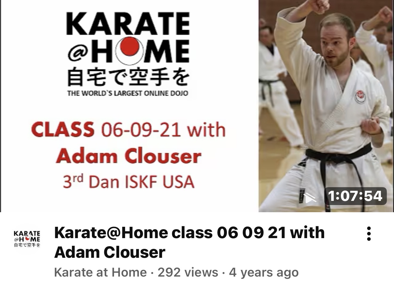 KARATE@HOME Class 06-09-21 mit Adam Clouser