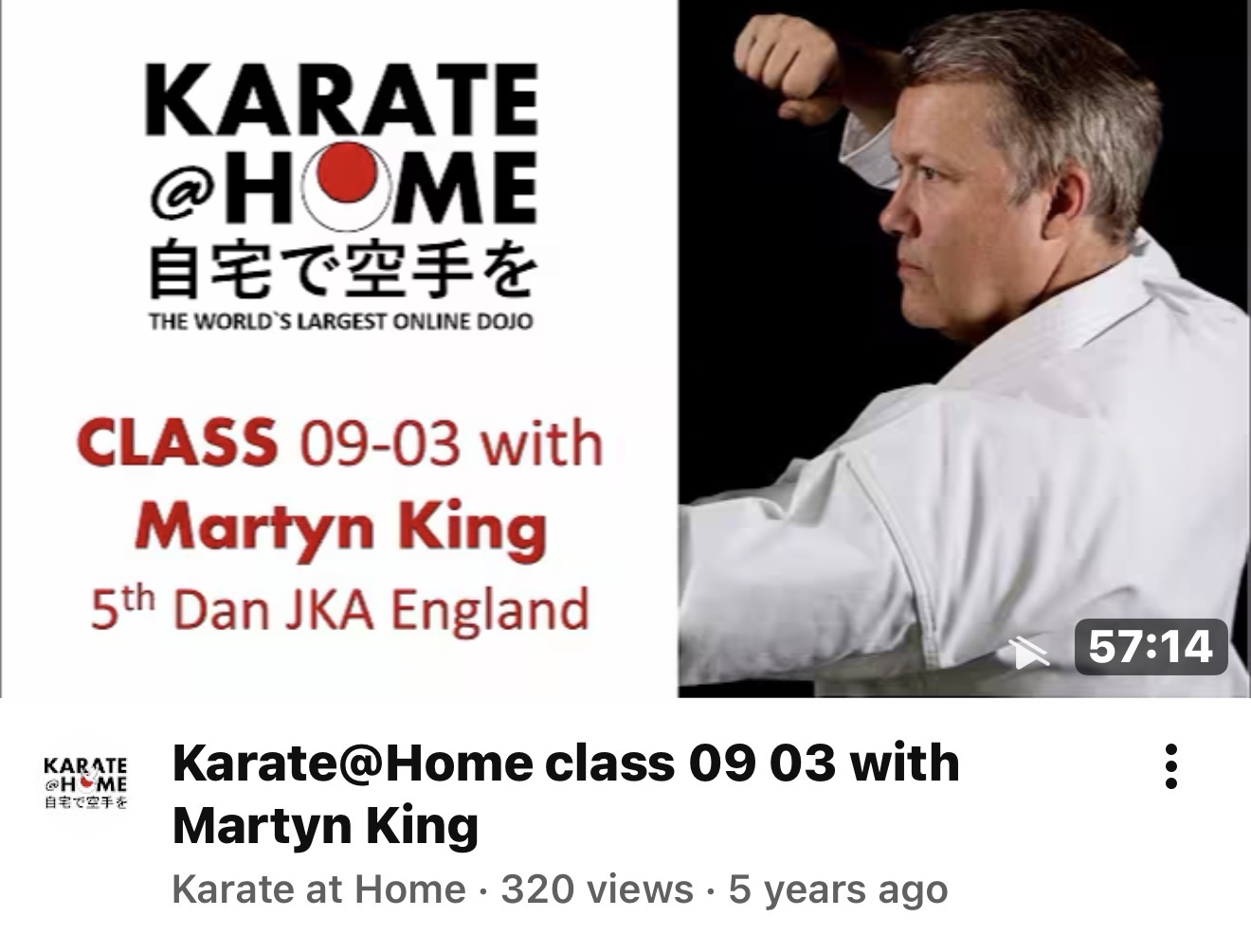 KARATE@HOME Class 09-03 mit Martyn King