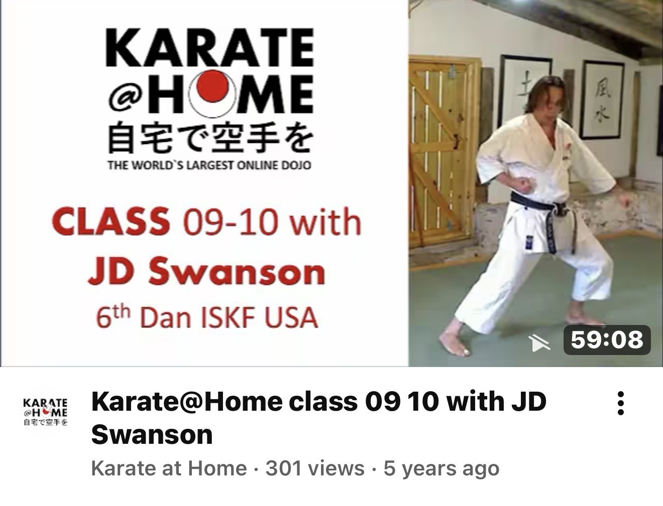 KARATE@HOME Class 09-10 mit JD Swanson