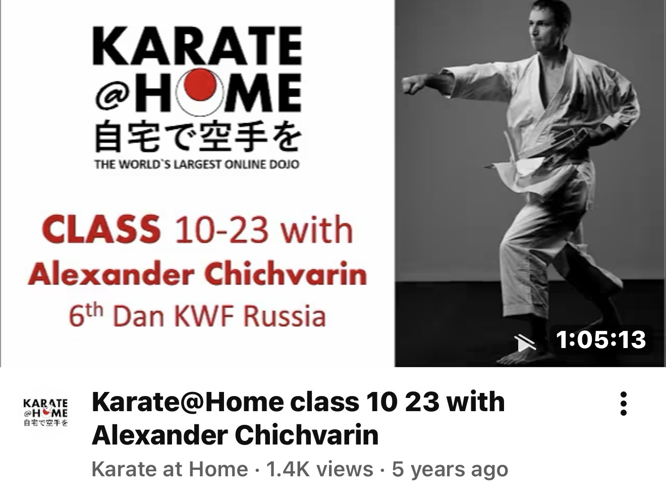 KARATE@HOME Class 10-23 mit Alexander Chichvarin
