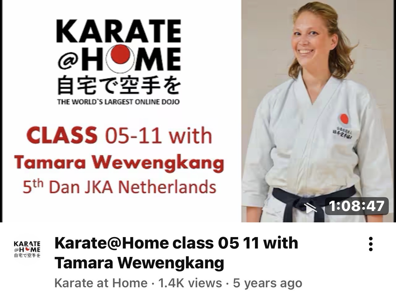 KARATE@HOME Class 05-11 mit Tamara Wewengkang
