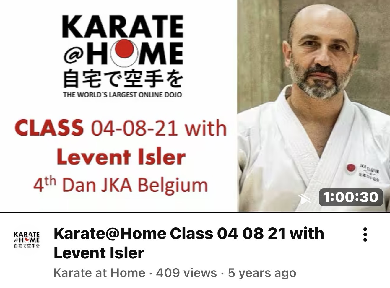 KARATE@HOME Class 04-08-21 mit Levent Isler