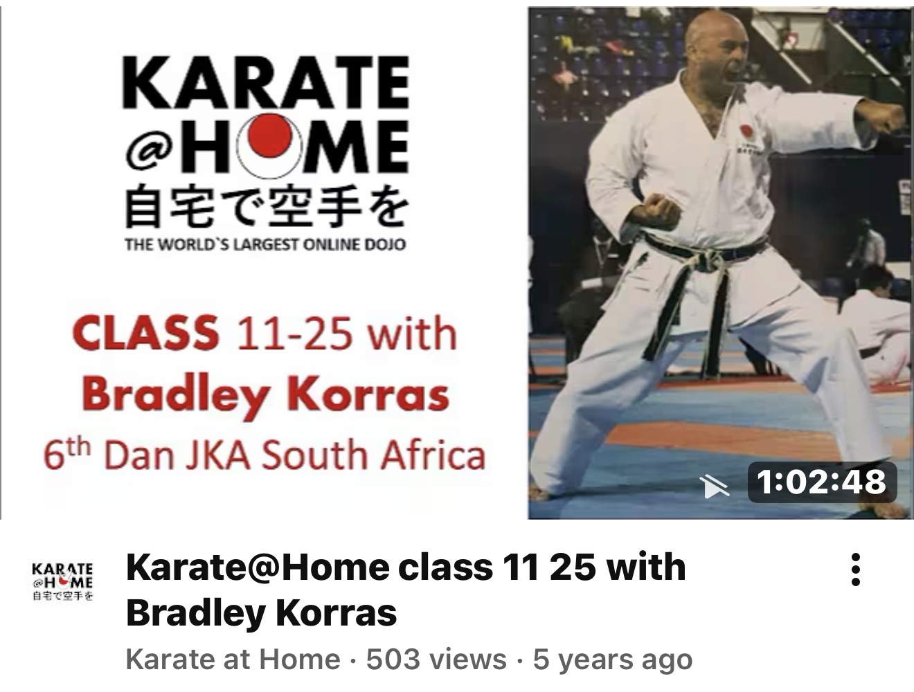 KARATE@HOME Class 11-25 mit Bradley Korras