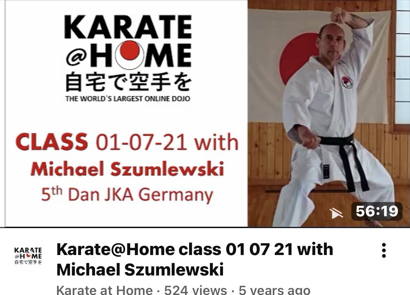 KARATE@HOME Class 01-07-21 mit Michael Szumlewski