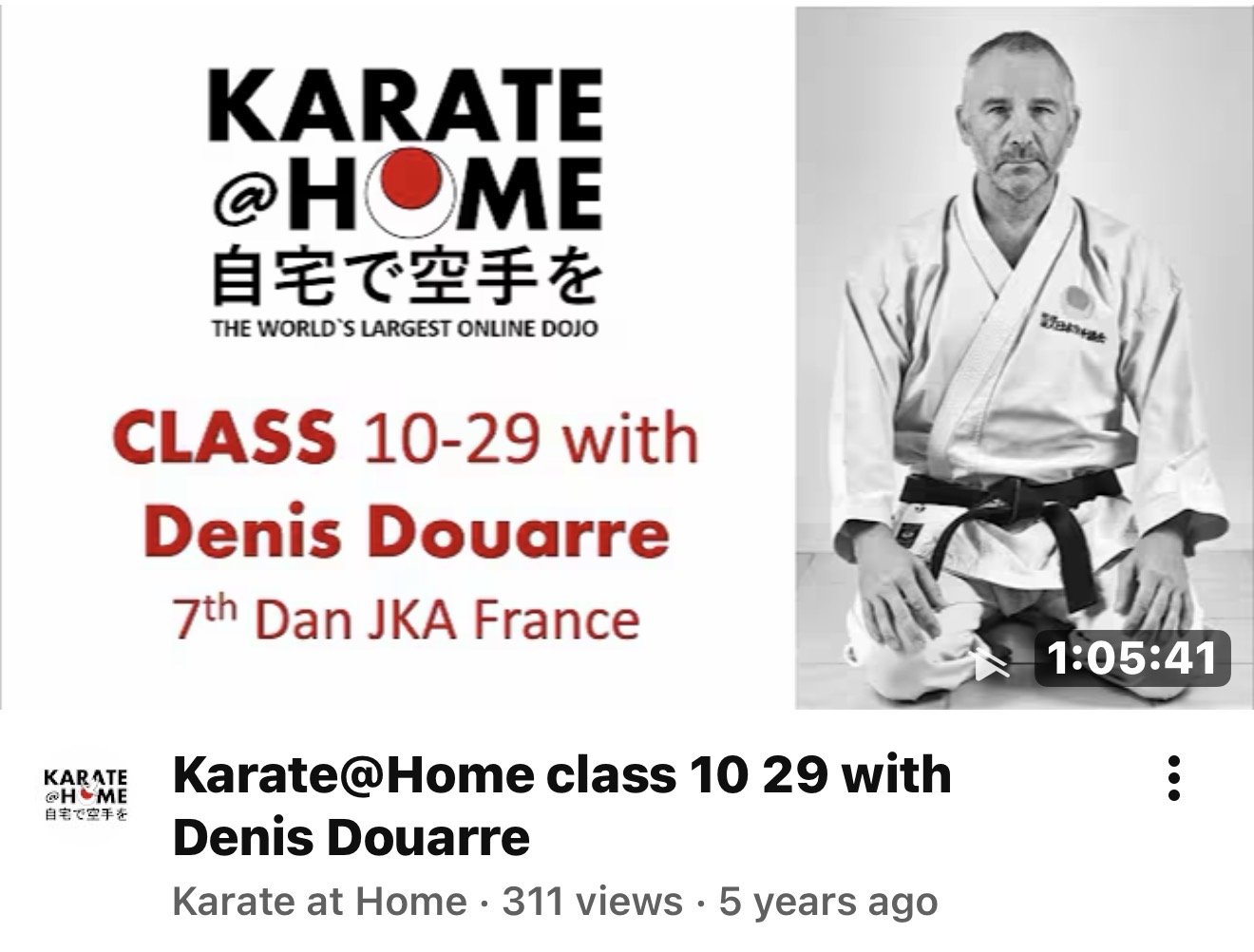 KARATE@HOME Class 10-29 mit Denis Douarre